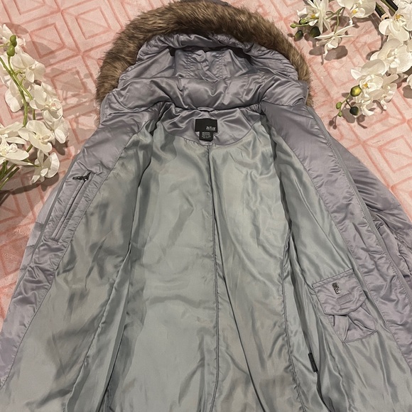 ✨🩶 NWT - A NEW APPROACH (a.n.a) Silver Feather & Down Quilted Winter Jacket 🩶✨ - Picture 7 of 11